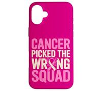 Sensibilisation au Cancer du Sein Mauvaise Équipe Survivant Coque pour iPhone 16 Plus