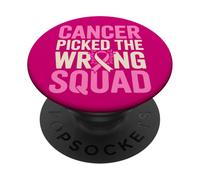 Sensibilisation au Cancer du Sein Mauvaise Équipe Survivant PopSockets PopGrip Adhésif