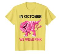 Sensibilisation au Cancer du Sein - Octobre - Rose - Bébé garçon T-Shirt, Enfant, Citron, 8 Ans