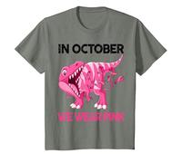 Sensibilisation au Cancer du Sein - Octobre - Rose - Bébé garçon T-Shirt, Enfant, Vert Kaki chiné, 2 Ans