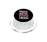 Sensibilisation au Cancer du Sein Poopie Head Rose Octobre Lutte Chimio PopSockets PopGrip pour MagSafe