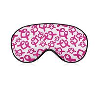 Sensibilisation au cancer du sein ruban rose masque pour les yeux de sommeil drôle couverture pour les yeux bandés avec sangle réglable pour les yeux de nuit pour hommes femmes