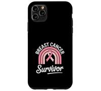 Sensibilisation au Cancer du Sein Survivant au Cancer du Sein Arc-en-Ciel Coque pour iPhone 11 Pro Max