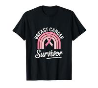 Sensibilisation au Cancer du Sein Survivant au Cancer du Sein Arc-en-Ciel T-Shirt