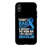 Sensibilisation au diabète de Type 1 2 diabétique T1D T2D Coque pour iPhone X/XS
