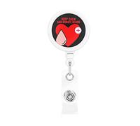 Sensibilisation au don de sang porte-Badge rétractable bobine Clip porte-carte d'identité pour infirmière étudiant employé de bureau