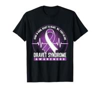 Sensibilisation au syndrome de Dravet, nous combattons comme un pouls de rythme cardiaque T-Shirt
