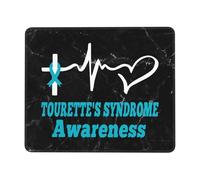 Sensibilisation Au Syndrome De Gilles De La Tourette Tapis De Souris Bords Cousus Tapis Souris Antidérapante Mouse Pad pour Pc Travail Maison 25X30Cm