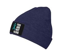 Sensibilisation Aux Agressions Sexuelles Homme Femme Bonnets De Ski Doux Bonnets Tricoté Classique Bonnet d'hiver pour Ski Patinage Cyclisme