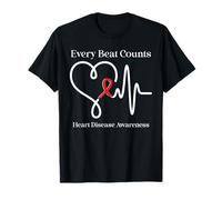 Sensibilisation aux Maladies cardiaques Chaque Battement Compte Soutien cardiologique T-Shirt
