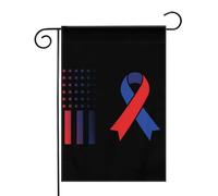 Sensibilisation aux malformations cardiaques congénitales d'époque Drapeaux de jardin (12,5 x 18 pouces) - Bannière aux couleurs éclatantes pour décoration extérieure de jardin et de maison