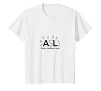 Sensibilisation des sourds : ASL Parle Toujours Fort T-Shirt, Enfant, Blanc, 3 Ans