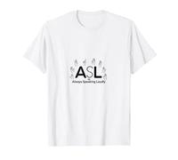 Sensibilisation des sourds : ASL Parle Toujours Fort T-Shirt, Homme, Blanc, S
