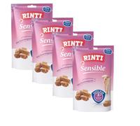 Sensible Snack Canard | Snack pour Chiens | 4 x 120 g | Lyophilisé | Rinti | Aliment complémentaire | Pour compléter la ration quotidienne | 100 % canard, sans additifs | Pack de 4