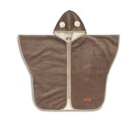 Sensillo - Poncho Bébé Voiture - pour Siège Auto - Poussette - Vélo - Cape à Capuche - Poncho Polaire Chaud pour Hiver et Automne - ca. 80×59cm (+/- 2cm) - Cape Enfant - Beige