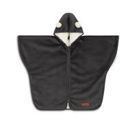 Sensillo - Poncho Bébé Voiture - pour Siège Auto - Poussette - Vélo - Cape à Capuche - Poncho Polaire Chaud pour Hiver et Automne - ca. 80×59cm (+/- 2cm) - Cape Enfant - Graphite