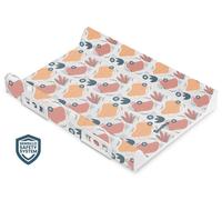 SENSILLO tapis à langer 70cm antidérapant, fleurs de jardin - blanc