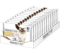 Sensitive 1+ Nourriture Humide pour Chat avec Saumon et Poulet en Sauce - Nourriture Humide pour Chat 13 x 4 sachets de 85 g