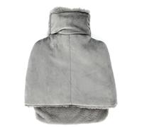 SENSLY Bouillotte Chausson 2 L Textile Doux et Confortable Gris