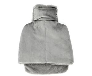 SENSLY Bouillotte Chausson 2 L Textile Doux et Confortable Gris