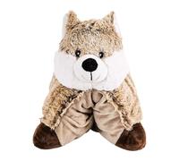 SENSLY - Bouillotte Coussin Micro-Ondable Marron - Dimensions 34 x 24 cm - Fourrure Ultra-Douce - Composition Polyester et Céramique - Conçu pour Confort et Bien-Être