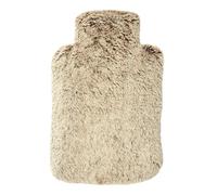 SENSLY Bouillotte Micro-Ondable Billes de Céramique Fourrure Gris et Taupe