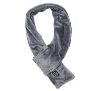 SENSLY - SB84322 Écharpe Chauffante USB - Gris - 3 Niveaux de Chaleur - Pochette pour Batterie Externe - Câble USB Inclus - Confort Cervical - Usage Intérieur et Extérieur