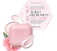 Senso Naturale Huile Corps Solide Acide Hyaluronique Hydratante Crème Repulpante Parfumée, Améliore l'Élasticité et Stimule le Collagène de la Peau avec Vitamine E, 100% Naturelle et Végane