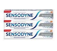 Sensodyne Blanchissante Pâte à Dents Blanchissante avec Fluo, Soulagement pour Dents Sensibles, Protection Durable contre la Sensibilité Dentale, Pack de 3 x 75 ml