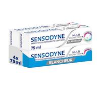Sensodyne Dentifrice Blanchissant Multi-Protection, Contient du Fluorure Pour Proteger les Dents Sensibles avec Action Blancheur, Aide à Soulager La Sensibilité Dentaire, Lot de 4 x 75 ml