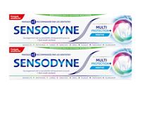 SENSODYNE Dentifrice Multi Protection+, Menthe, Action 8 en 1, Protège contre la Sensibilité Dentaire, Renforce l'Émail, Nettoie en Profondeur, Cliniquement Prouvé, Lot de 2 x 75ml