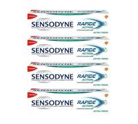 Sensodyne Dentifrice Rapide Action Extra Fresh, Soulagement Rapide, Goût Mentholé, 75 Ml, Lot De 4