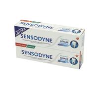 Sensodyne Dentifrice Répare & Protège, Pour les Dents Sensibles, Apporte une Protection Longue Durée, Menthe Fraîche, Lot de 2x75ml