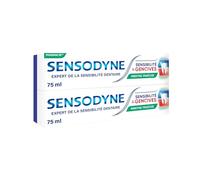 Sensodyne Dentifrice Sensibilité et Gencives, Menthe Fraîche, Traitement Des Dents Sensibles et Gencives, Lot de 2x75 ml