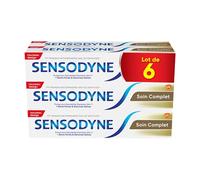 Sensodyne Dentifrice Soin Complet, Soulager La Sensibilité Dentaire, Élimine La Plaque Dentaire, Lot de 6x75ml