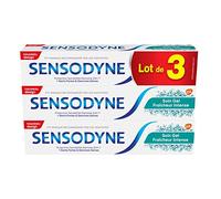 Sensodyne Dentifrice Soin Gel Fraîcheur Intense, Pour Dents Sensibles, Pouvoir Moussant Renforcé, Lot de 3x75 ml