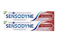 SENSODYNE Dentifrice Soin Gencives, Triple Action Nettoyante, Soulage contre la Sensibilité Dentaire, Protège contre les Caries, Combat la Plaque Bactérienne, Favorise les Gencives - Lot de 2x75ml