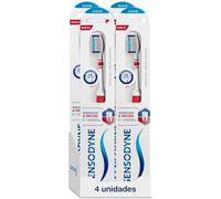 Sensodyne Lot de 4 brosses à dents souples pour la sensibilité des dents, blanc