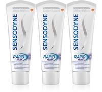 Sensodyne Rapid Cool Mint dentifrice au fluorure pour dents sensibles 3x75 ml