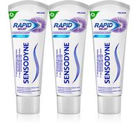Sensodyne Rapid Cool Mint pasta de dientes con flúor para dientes sensibles 3x75 ml