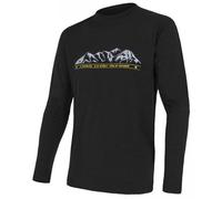 Sensor T-shirt à manches longues en laine mérinos pour homme S Montagnes Noires