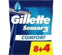 Sensor3 Comfort,Rasoirs Jetables Pour Homme,Avec Bande Lubrifiante,Lot De 8+4(Q89)