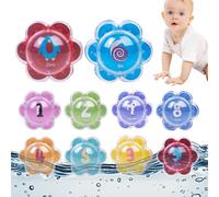 Sensoric Learning Balls - Jeu de jouets pour la natation, design coloré | Numéros de boules de piscine de baignoire pour enfants pour l'apprentissage précoce avec une expérience d'eau lors du bain