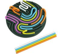 Sensorik Planche d'activité double face - 16,8 x 16,8 x 1,3 cm - Ultra douce et sûre - Tapis sensoriel de jeu pour enfants de 3 ans et plus et adultes pour l'anxiété - TDAH - Autisme (Style2)