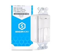 SENSORWORX Détecteur de mouvement d'occupation avec variateur d'intensité 0-10 V, SWX-121-D-WH, double technologie de détection passive, PIR et acoustique, partiel allumé, 120/277 V, 800 W/1200 W, 1