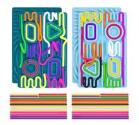 Sensory Activity Board, Silicone Fidget Toys pour soulager Stress, apaiser, se concentrer, ADHD et autisme,Motricité Fine Busy Board pour Enfants de 3 Ans et Plus et Adultes avec 30 Cordes (2 Pcs)