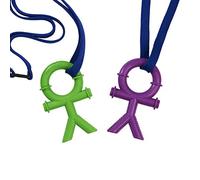 Sensory Direct Chewbuddy Stickman & Lanyard - Lot de 2 jouets sensoriels pour Fidget, mastication ou dentition | Pour enfants, adultes, autismes, TDAH, TDAH, TSA, SPD, moteur buccal ou anxiété |
