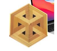 Sensory Fidget Hexagon - Jouet sensoriel imprimé en 3D avec Illusion d'optique, Jouets géométriques pour la sensorielle | Concentration Voyage Apprentissage Bureau École Adultes