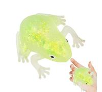 Sensory Squeeze Toy - Boredom Relief Frog Dough, Glitter Slow Rising Stretchy Fidget, Stress Relief Animal, Tactile Toy, Novelty Party Favor, Green Piece Workplace Travel