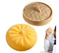 Sensory Squeeze Toy - Giant Steamed Bun Slow Rising | Stress Relief Anti Soft Hand Exercise Calming Fidget Toy Cute Funny Design for Home, Office, School, Teens, Kids Or Adults Use